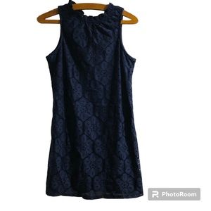 Paper Crane Blue Navy Lace Dress Size S